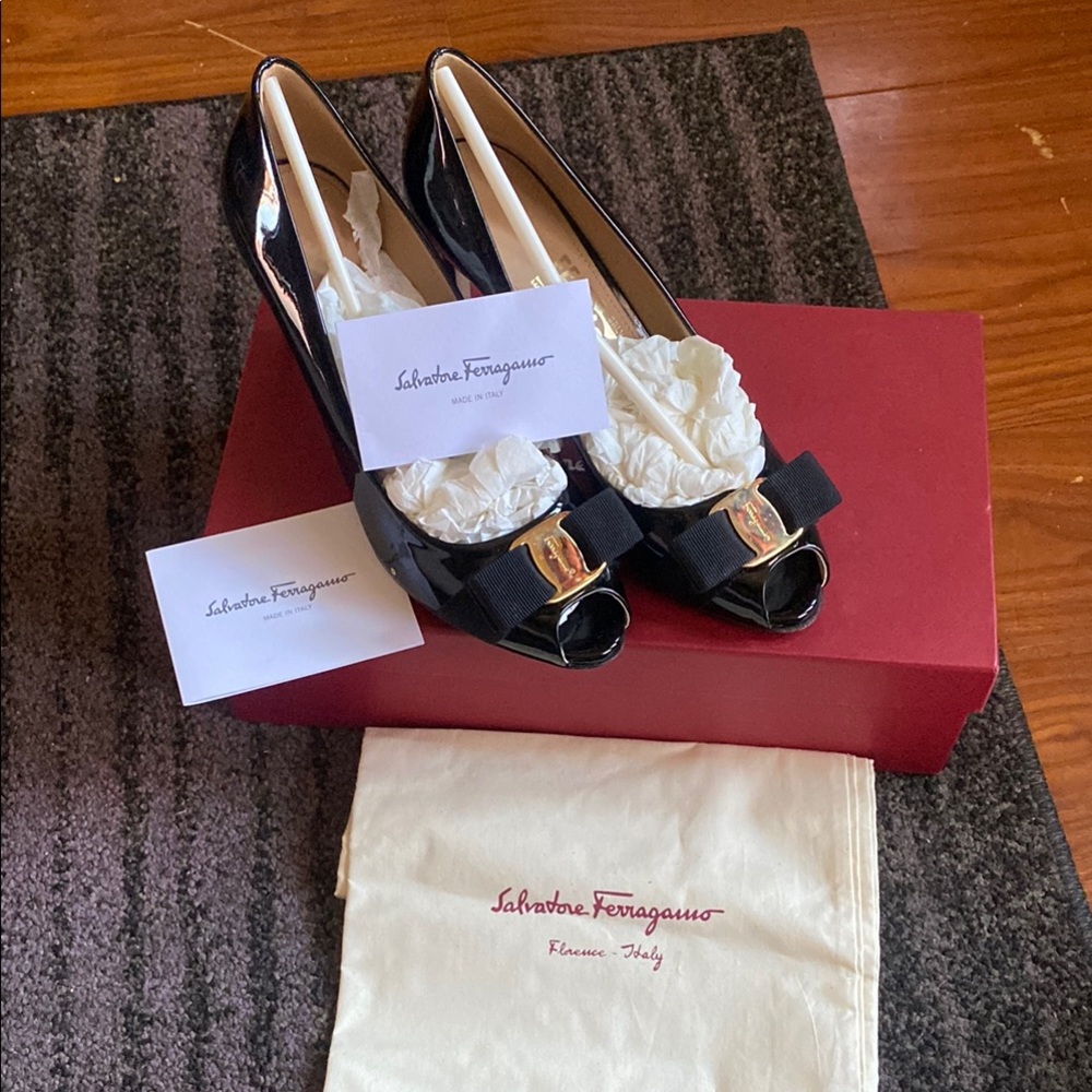 Salvatore Ferragamo Black Heels with Classic Elegance